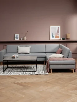 Hoekbank SVALBARD open einde rechts lichtgrijs