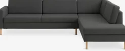Hoekbank SVALBARD open einde rechts donkergrijs
