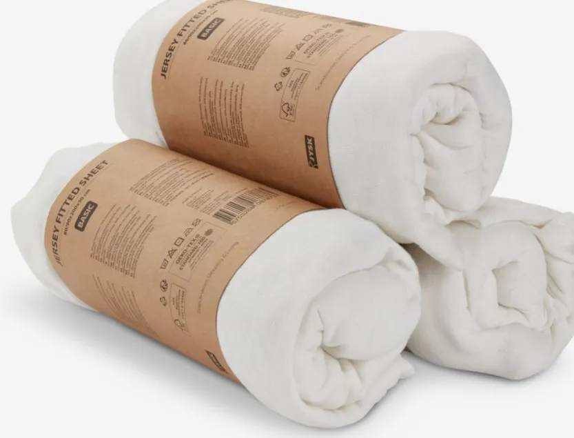 Hoeslaken JANNE jersey 90x200x30 wit