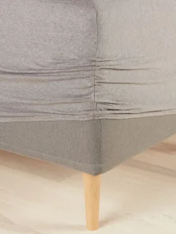 Hoeslaken JENNY jersey 90x200x35 grijs melange