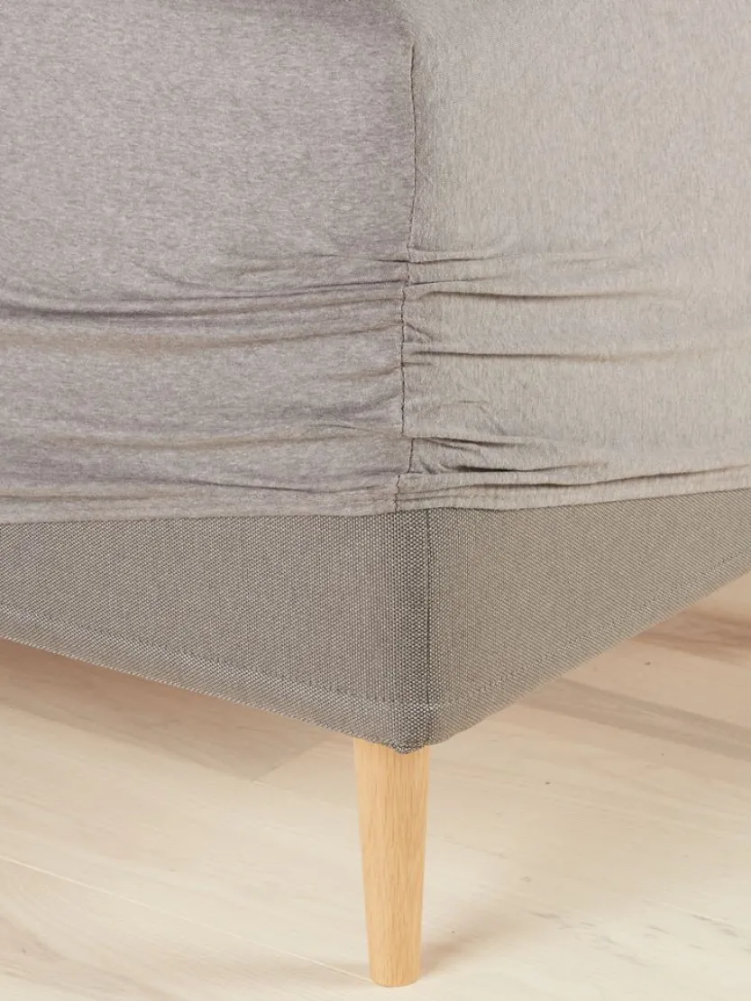 Hoeslaken JENNY jersey 90x200x35 grijs melange