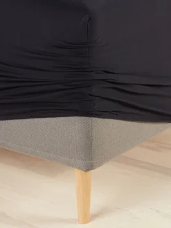 Hoeslaken JETTE jersey 90x200x35 zwart