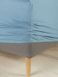 Hoeslaken JETTE jersey 90x200x35 blauw