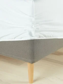 Hoeslaken TINE satijn 90x200x35 wit