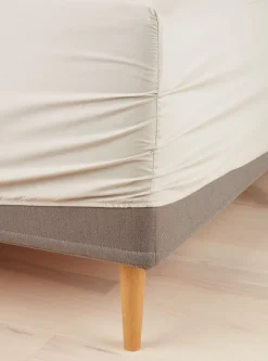 Hoeslaken VIVIAN 90x200x35 beige