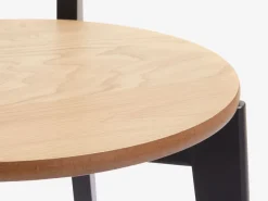 JEGIND L130 tafel eiken/zwart + 4 JEGIND stoelen eiken/zwart