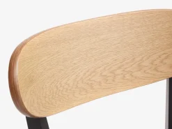 JEGIND L130 tafel eiken/zwart + 4 JEGIND stoelen eiken/zwart