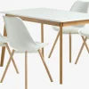 JEGIND L130 tafel wit + 4 KASTRUP stoelen wit