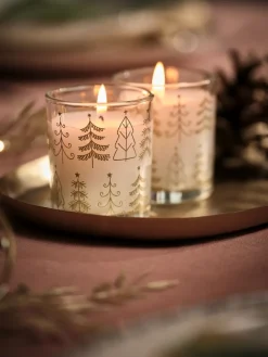 Kaars AMETRIN Ø6xH7cm glas assorti