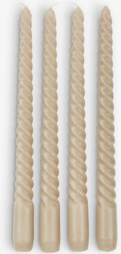 Kaars BALDUR H25cm kaki 4 stuks