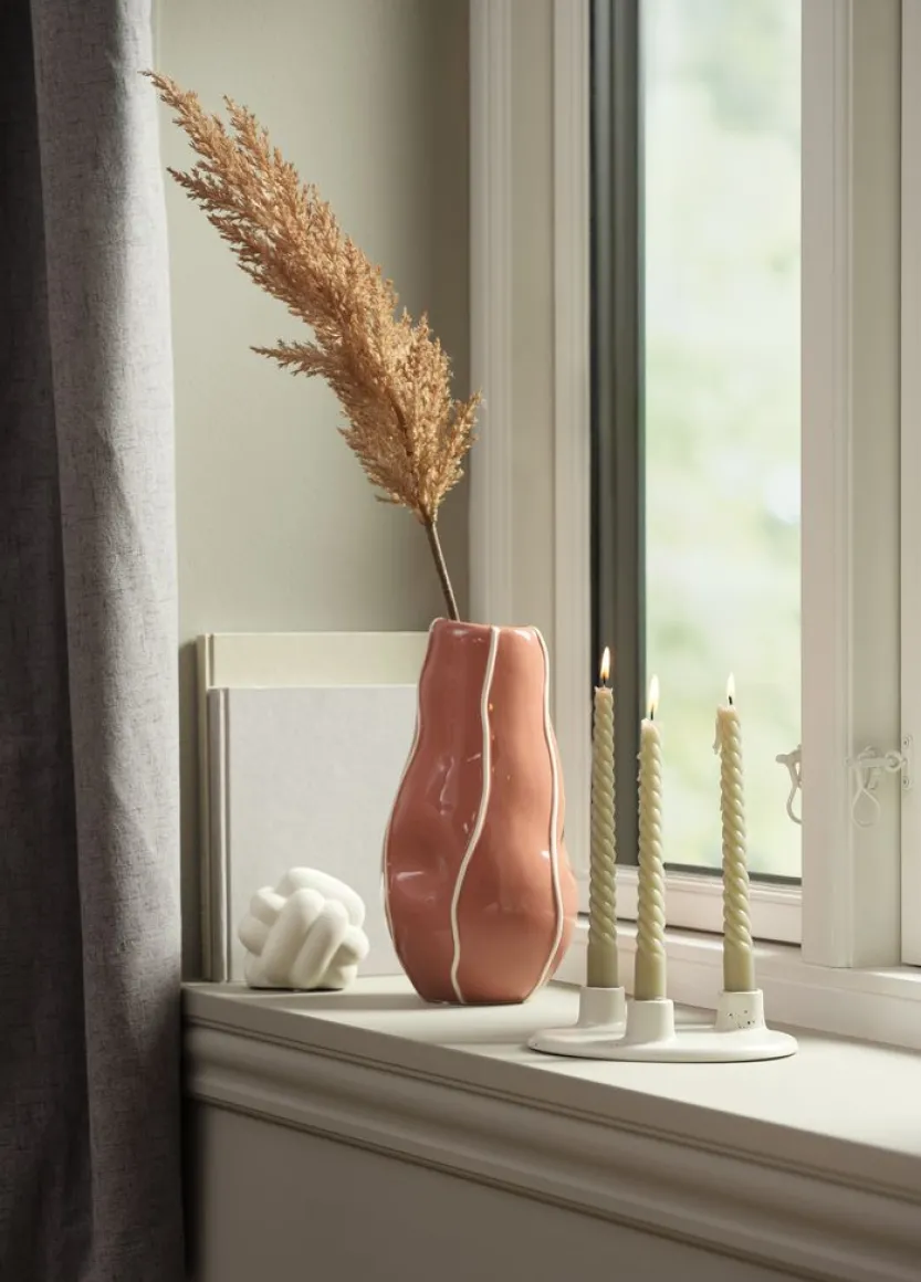 Kaars BALDUR H25cm kaki 4 stuks