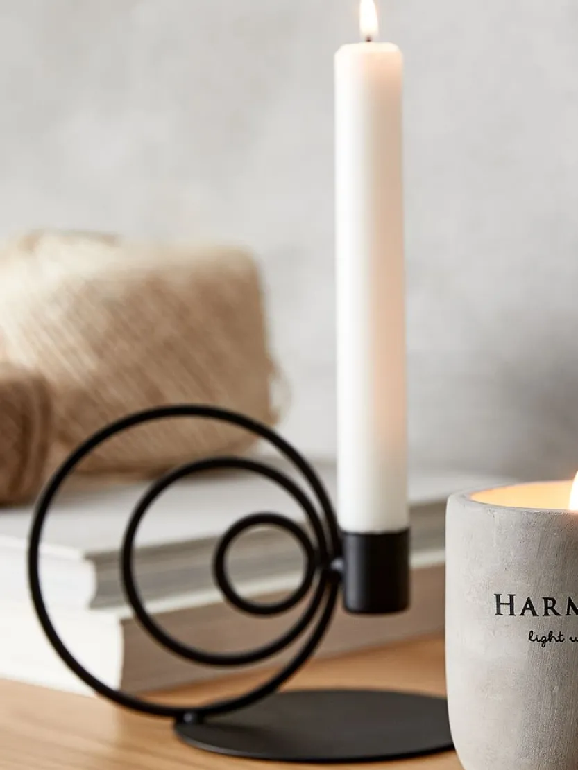 Kaars BOSSE Ø8xH9cm lichtgrijs