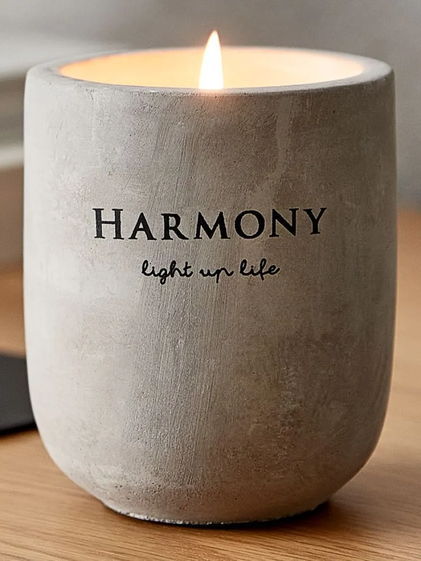 Kaars BOSSE Ø8xH9cm lichtgrijs