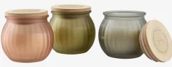 Kaars JARLE Ø6xH6cm met deksel assorti