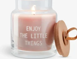 Kaars KENNETH Ø9xH11cm roze met deksel