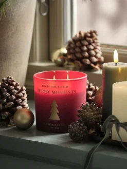 Kaars PERLEMOR Ø10xH10cm rood