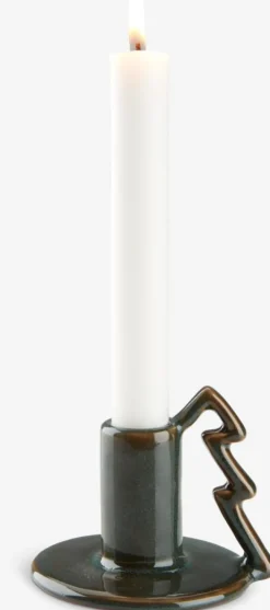 Kandelaar STILBIT B10xL9xH8cm steengoed groen