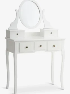 Kaptafel MALLING met spiegel 5 lades wit