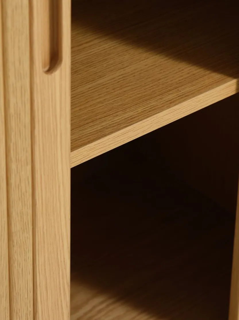 Kast LYNGVIG 90 cm 2 tambour deuren naturel eiken