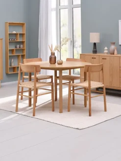 Kast LYNGVIG 90 cm 2 tambour deuren naturel eiken