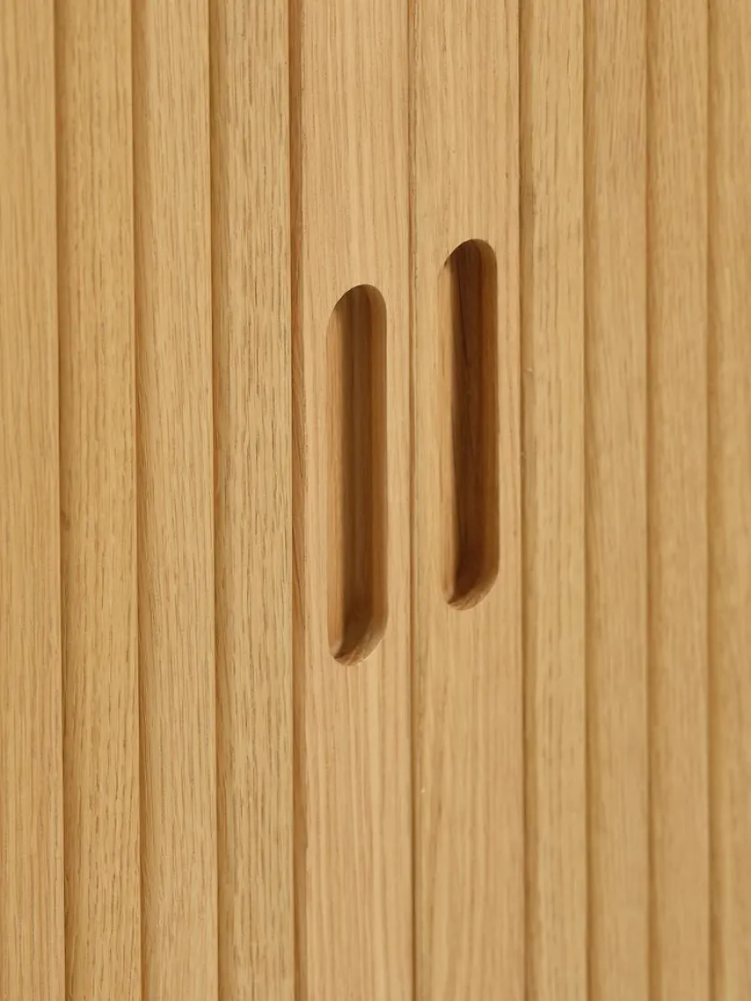 Kast LYNGVIG 90 cm 2 tambour deuren naturel eiken