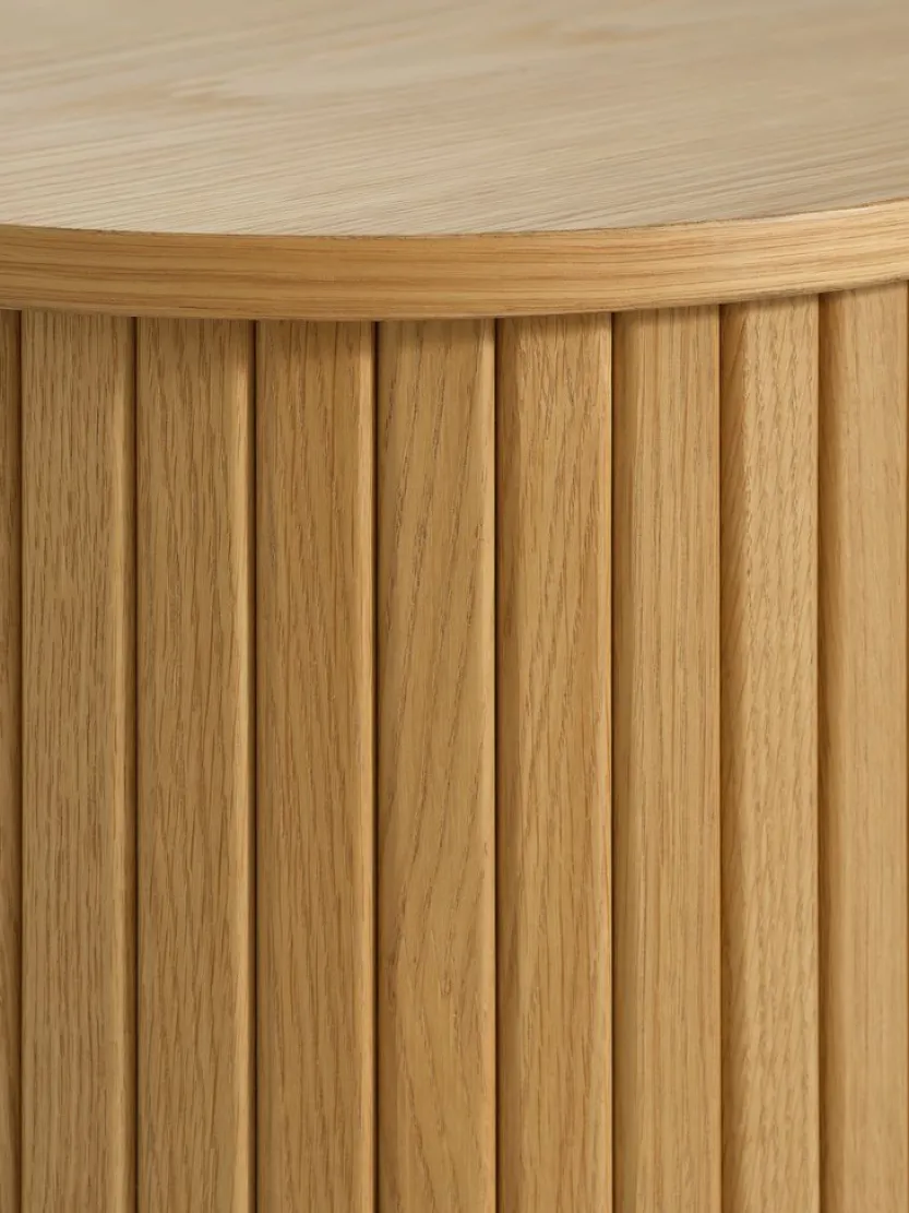 Kast LYNGVIG 90 cm 2 tambour deuren naturel eiken