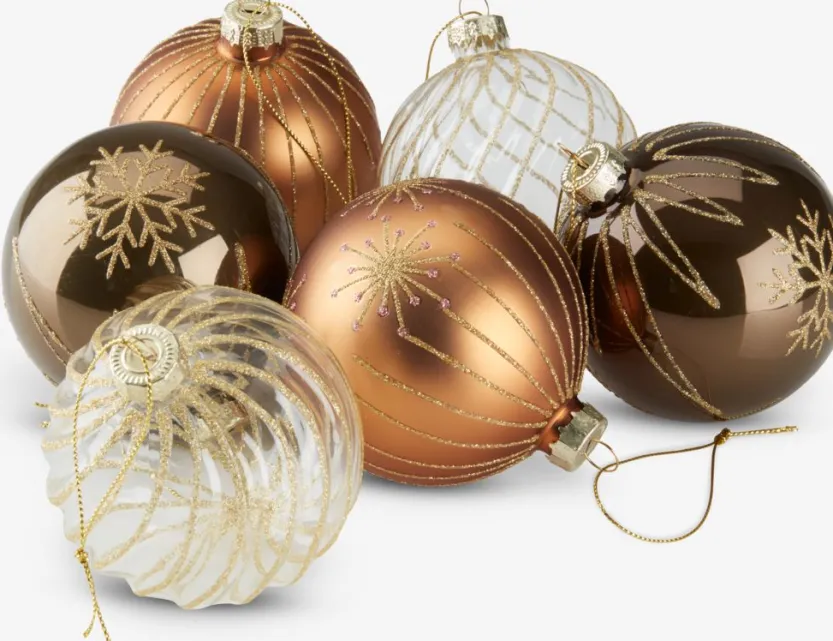 Kerstballen GALDER Ø6cm 6 stuks glas