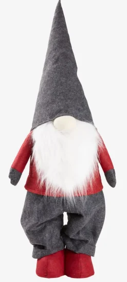 Kerstelf HALM H80-120cm rood/grijs