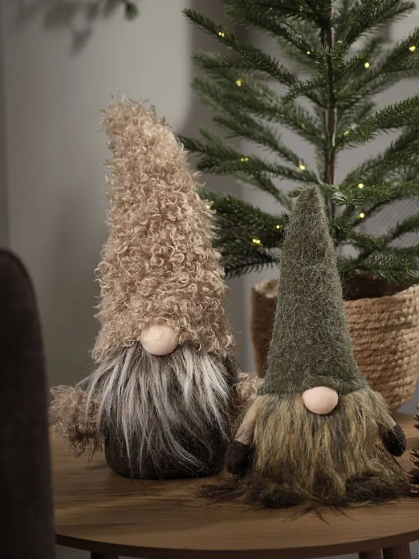 Kerstelf LARVIKIT B13xL20xH41cm beige en bruin