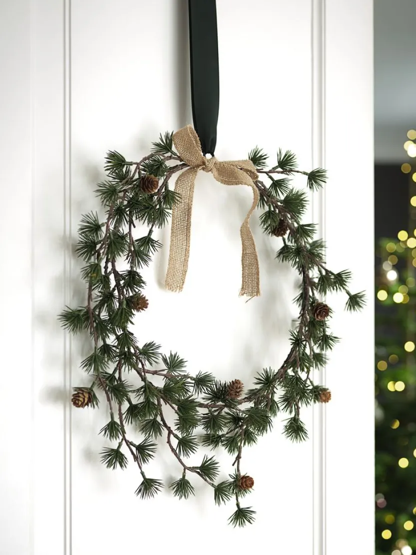 Kerstkrans BELI Ø45xH4cm dennenappels groen