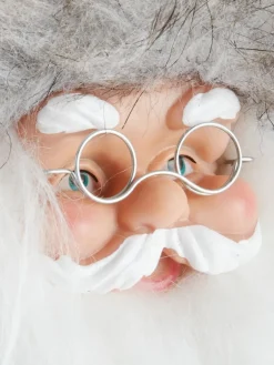 Kerstman KARNEOL B24xL15xH41cm grijs en wit