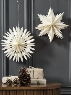 Kerstster SKRYMSLI Ø30xH8cm wit assorti