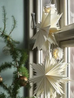 Kerstster SKRYMSLI Ø30xH8cm wit assorti