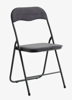 Klapstoel VOEL fluweel donkergrijs