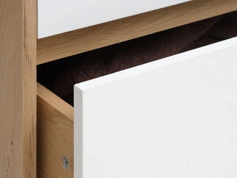 Kledingkast BILLUND 80x193 wit/eiken