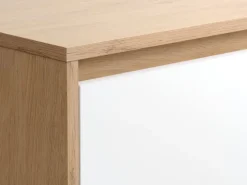 Kledingkast BILLUND 119x193 wit/eiken