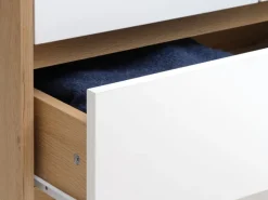 Kledingkast BILLUND 119x193 wit/eiken