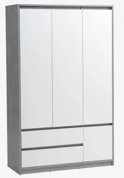 Kledingkast BILLUND 119x193 wit/beton