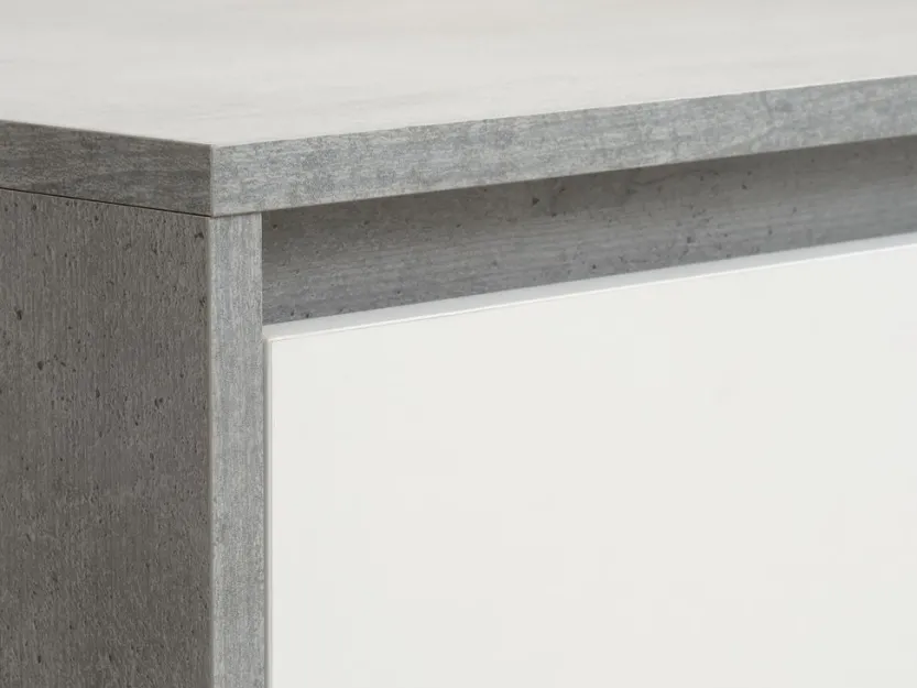 Kledingkast BILLUND 119x193 wit/beton