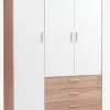 Kledingkast BIRKELSE 150x198 eiken/wit