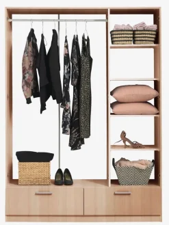 Kledingkast ELLESTED 144x200 3 deuren 2 lades eiken kleur