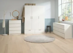 Kledingkast ELLESTED 144x200 3 deuren 2 lades wit