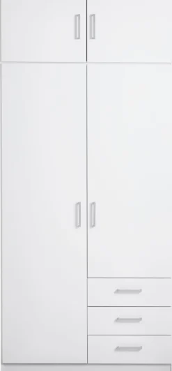Kledingkast FANDRUP 97x176 2 deuren 3 lades wit