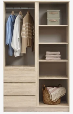 Kledingkast LIMFJORDEN 120x200 licht eiken kleur