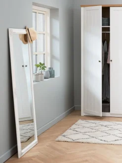 Kledingkast MARKSKEL 112x210 wit/eiken kleur