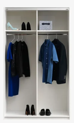 Kledingkast TARP 120x201 beton/wit