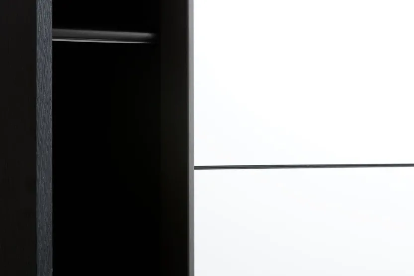 Kledingkast TARP 151x201 met spiegel zwart