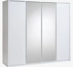 Kledingkast VEDDE 220x197 met spiegel wit