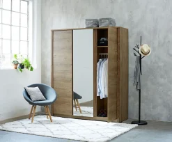 Kledingkast VEDDE 167x197 met spiegel wild eiken