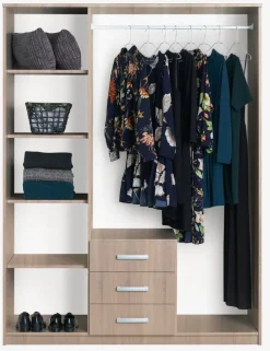 Kledingkast VELLERUP 151x200 combi eiken